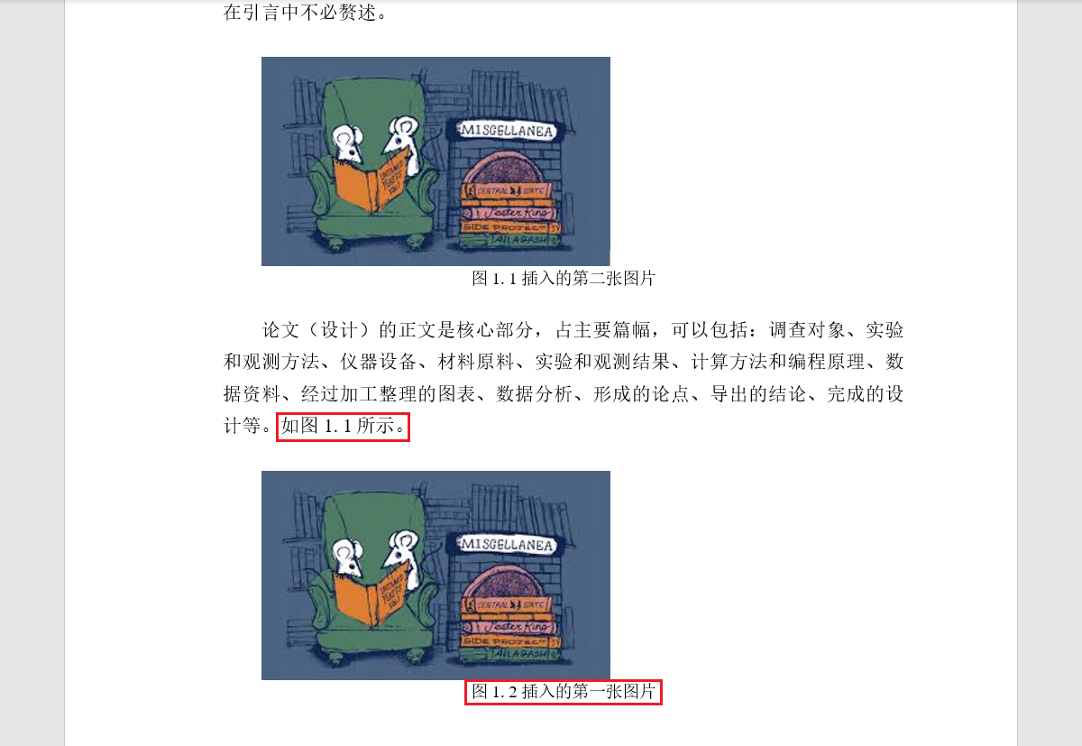 Second picture caption effect